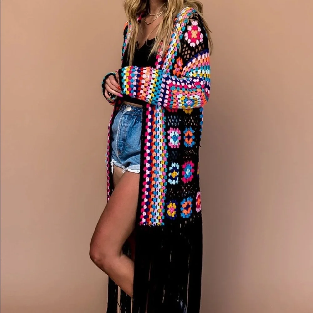 Crochet Fringe Cardigan - Picture 6 of 6